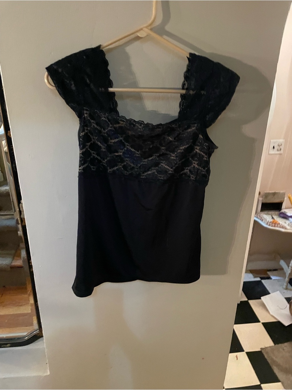 Kathleen Kirkwood Lace Black Women's Top